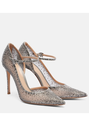 Gianvito Rossi Rania 105 embellished suede Mary Jane pumps