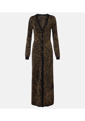 Etro Paisley wool-blend lame cardigan