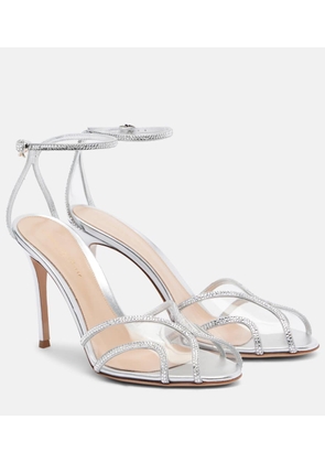 Gianvito Rossi Isabel 95 embellished suede and PVC sandals