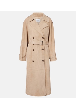 Yves Salomon Suede trench coat