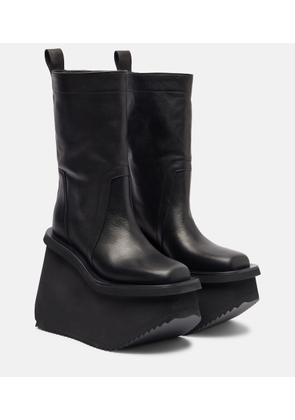 Rick Owens Factory leather platform ankle boots