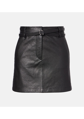 Sportmax Patto leather miniskirt