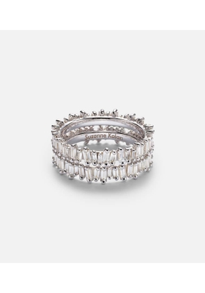 Suzanne Kalan Midi 18kt white gold tech ring jackets with diamonds
