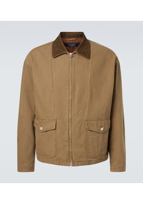 Comme des Garcons Homme Corduroy-trimmed cotton jacket