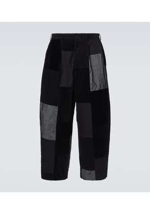Comme des Garcons Homme Patchwork corduroy barrel-leg pants