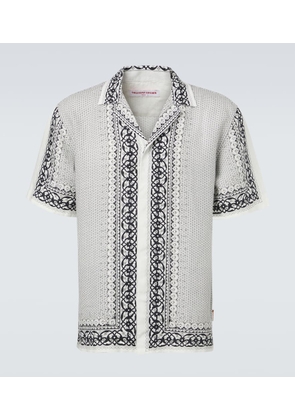 Orlebar Brown Maitan printed linen bowling shirt