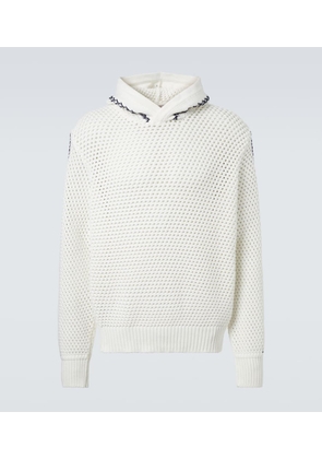 Orlebar Brown Kirk striped crochet cotton-blend hoodie