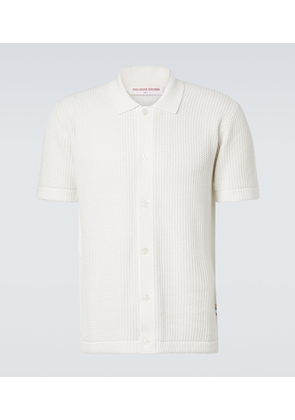 Orlebar Brown Tiernan crochet cotton polo shirt