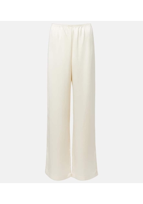 Leset Barb mid-rise satin wide-leg pants