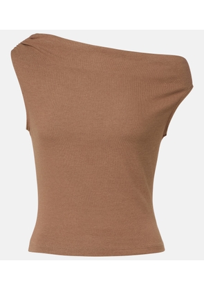 Leset Lauren asymmetric jersey top