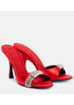 Magda Butrym Crystal-embellished satin mules