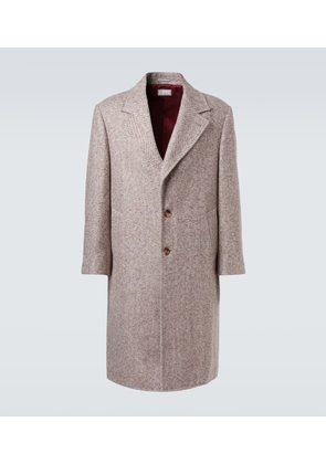 Brunello Cucinelli Herringbone wool and alpaca-blend overcoat