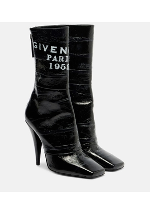 Givenchy Sliced Square patent leather ankle boots
