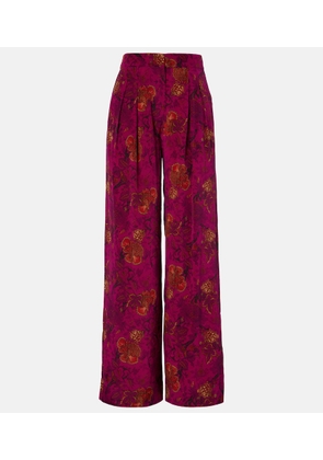 Ulla Johnson Aviva silk crepe de chine wide-leg pants
