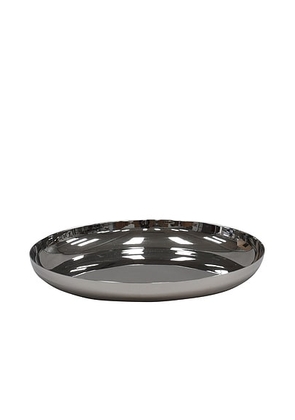 Tina Frey Designs Large Plate in Stainless Steel - Metallic Silver. Size all.