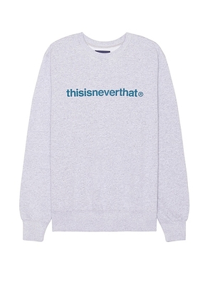 Thisisneverthat T-logo Crewneck in Heather Grey - Cream. Size M (also in ).
