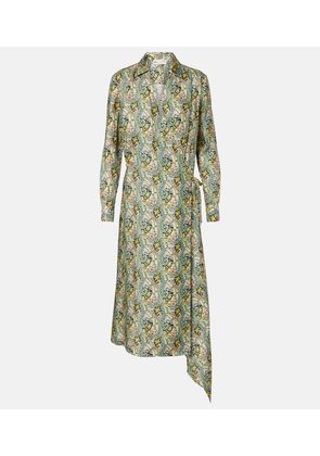 Tory Burch Paisley silk satin wrap dress