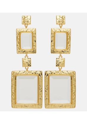 Rebecca Vallance Embellished gold-plated drop earrings