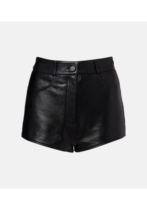The Frankie Shop Loen high-rise leather micro shorts