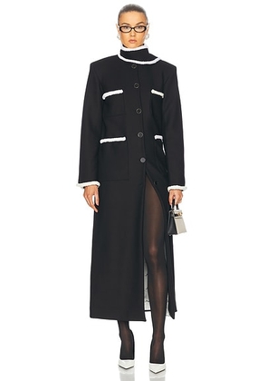 Rowen Rose Long Coat With Pockets in Black - Black. Size L (also in ).