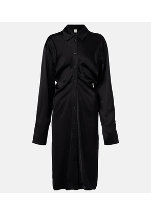 Toteme Slouch crepe satin shirt dress