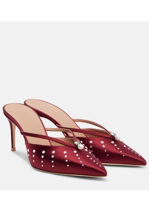 Malone Souliers Marisa 70 embellished satin mules
