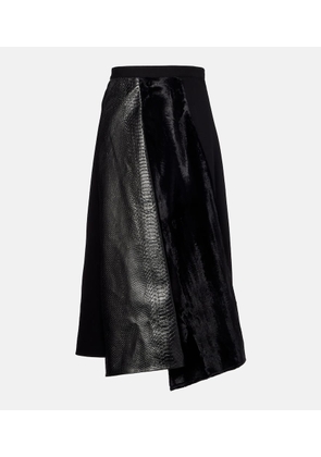 Junya Watanabe High-rise wool-blend maxi skirt