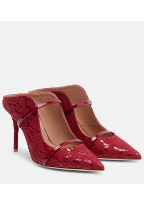Malone Souliers Maureen 85 leather-trimmed lace mules
