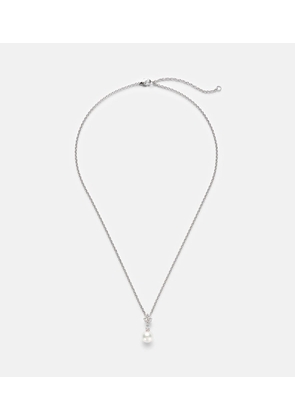 Mikimoto 18kt white gold necklace with pearls and diamonds