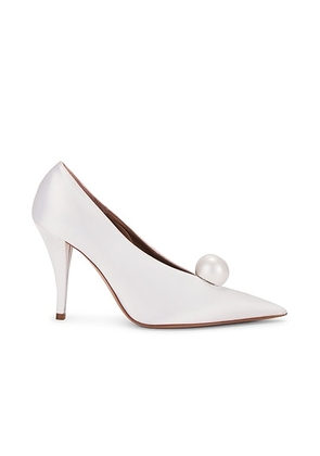 Retrofete Corinna Satin Heel in Winter White & Pearl - White. Size 40 (also in ).