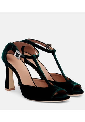 Malone Souliers Nomi 90 velvet sandals