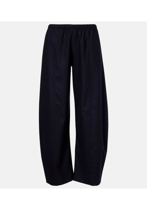 Khaite Clover wool and cashmere barrel-leg pants