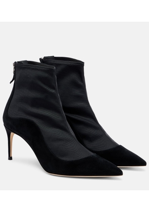 Malone Souliers Elisa 70 suede-trimmed ankle boots