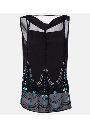 Xu Zhi Beaded jersey top