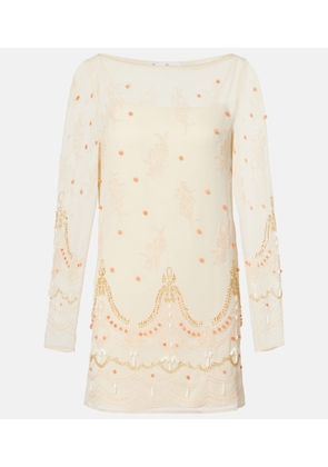 Xu Zhi Embellished chiffon minidress