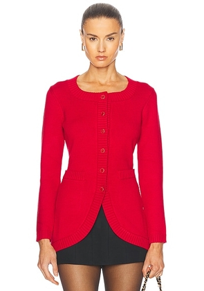 Posse Sabrina Long Sleeve Cardigan in Ruby - Red. Size S (also in ).