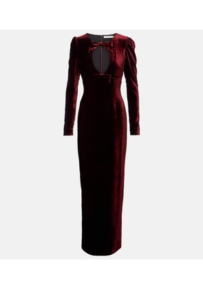 Alessandra Rich Bow-detail cutout velvet gown
