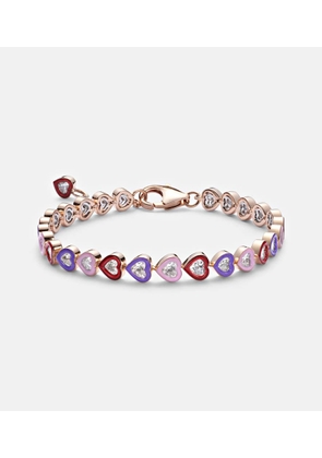 Kamyen Candy Crush 18kt rose gold and enamel bracelet with diamonds