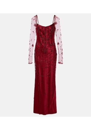 Clio Peppiatt Chandelier embellished tulle gown