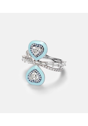 Kamyen Mirror Love 18kt white gold ring with diamonds