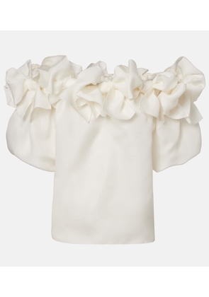 Carolina Herrera Off-shoulder silk top
