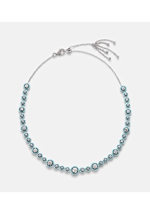 Kamyen Polka Dots 18kt white gold and enamel necklace with diamonds