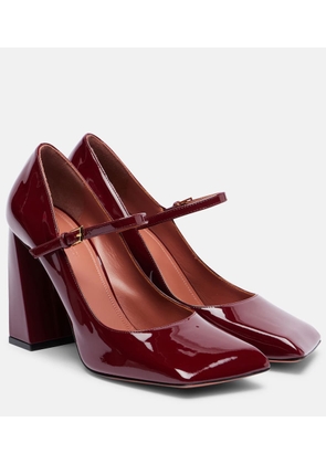 Amina Muaddi Charlotte 95 patent leather Mary Jane pumps