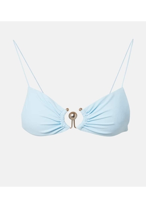 Christopher Esber Ring-detail ruched bikini top