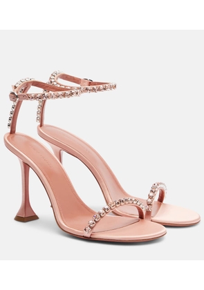 Amina Muaddi Gigi 95 crystal-embellished satin sandals