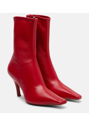 Amina Muaddi Jamie 80 leather ankle boots