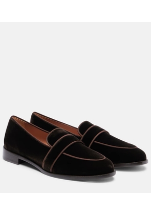 Aquazzura Martin velvet loafers