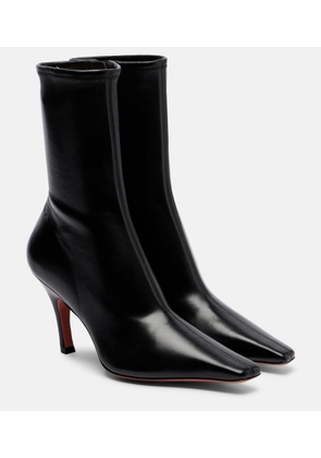 Amina Muaddi Jamie 80 leather ankle boots