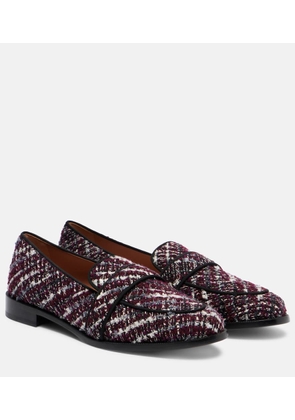 Aquazzura Martin tweed loafers