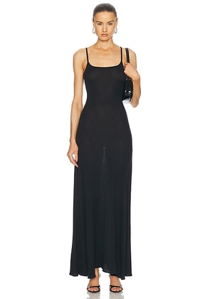 SPRWMN Cashmere Rib Maxi Dress in Black - Black. Size L (also in ).